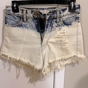 Acid Wash Denim Shorts